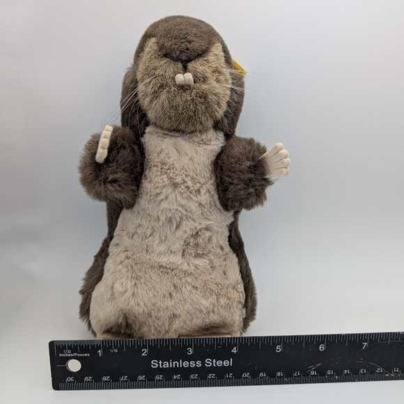 Vintage Steiff 2125/20 Stuffed Beaver 8" Made In Western Germany Ear Button Tag - Picture 13 of 14